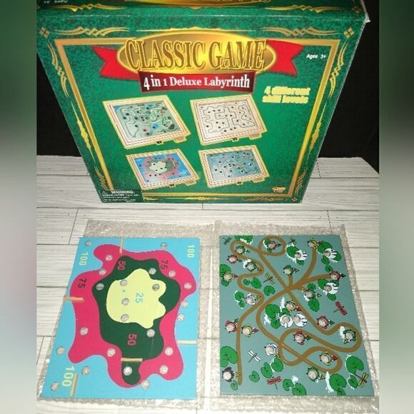 Manley Classic Game 4 in 1 Deluxe Labyrinth Four Different Skill Levels - Picture 4 of 9